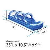 35' Blue Marble Dual Lane Slip 'N Slide